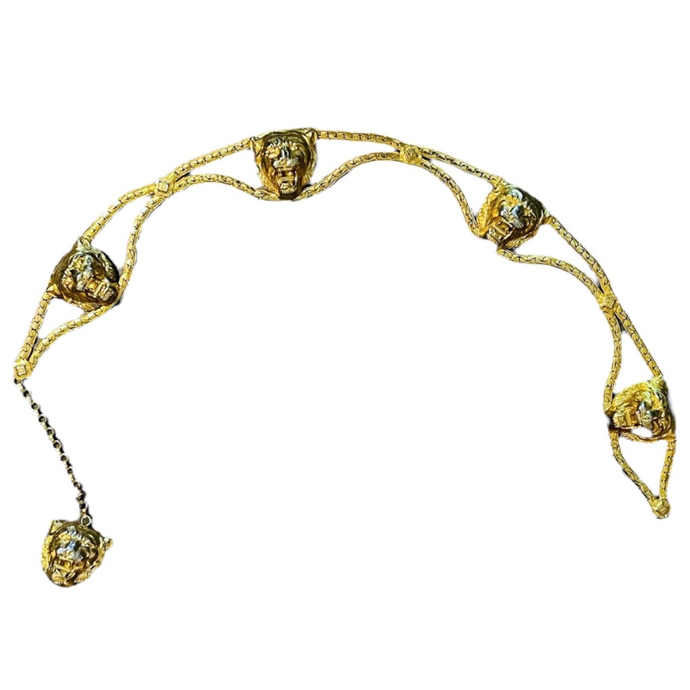 Rare vintage gilt lion belt